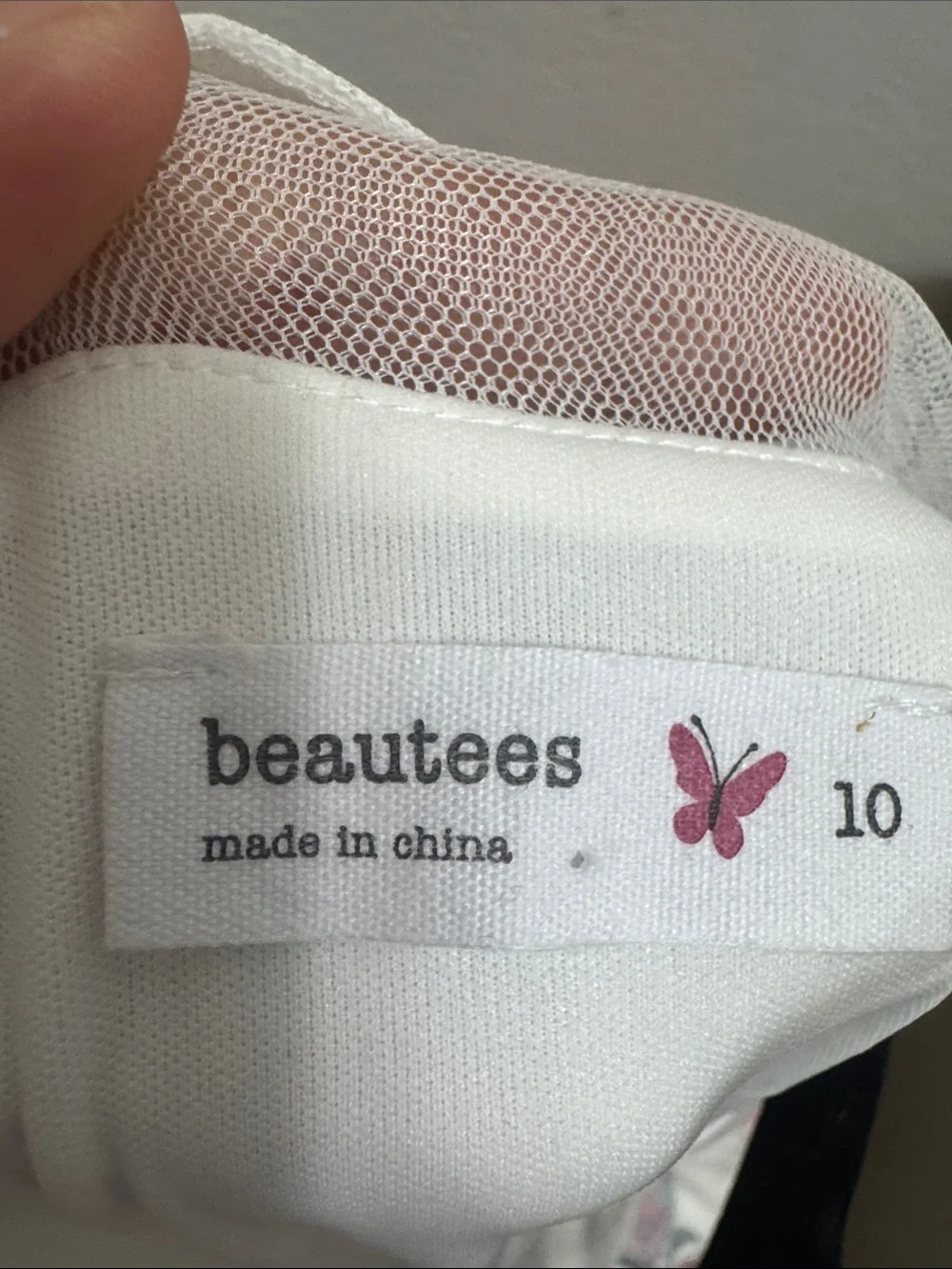 Beautees- Girls' White and Pink Floral High-Low Formal Dress with Satin Belt /10